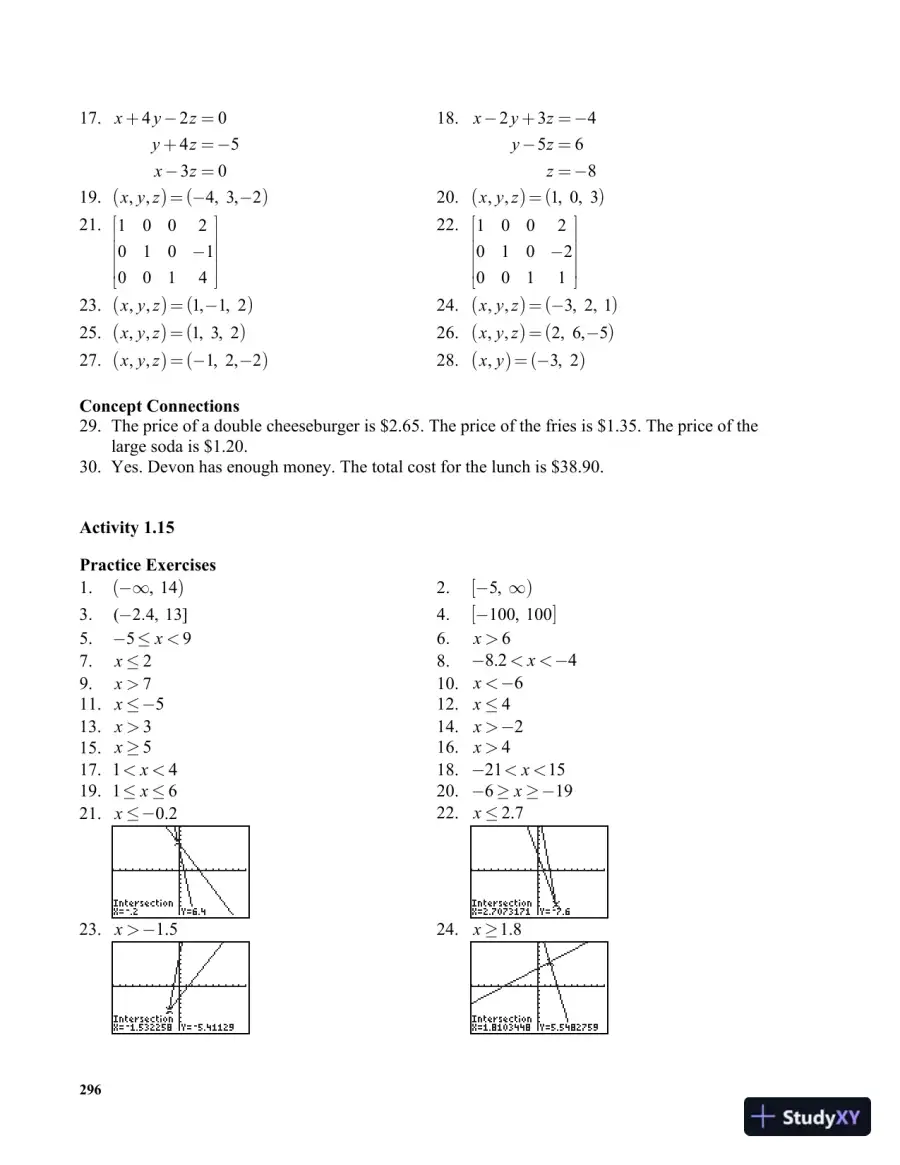 Solution Manual for Mathematics in Action: Algebraic, Graphical, and Trigonometric Problem Solving, 6th Edition, page 16