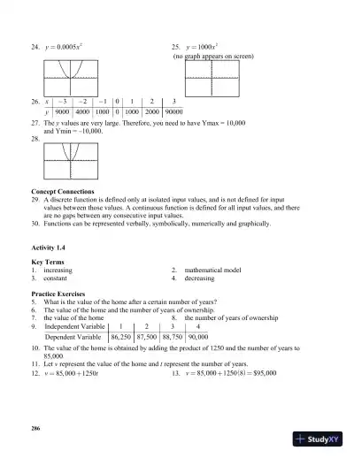 Solution Manual for Mathematics in Action: Algebraic, Graphical, and Trigonometric Problem Solving, 6th Edition - Page 6 preview image