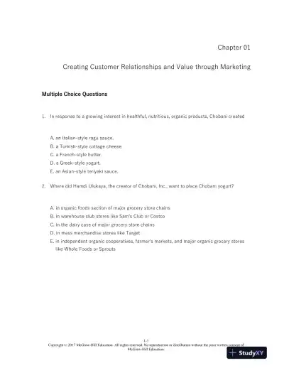 Marketing 13th Edition Test Bank - Page 1 preview image