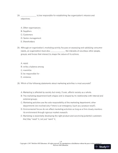 Marketing 13th Edition Test Bank - Page 10 preview image