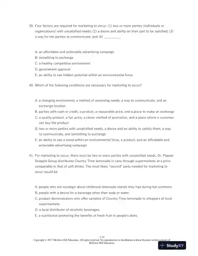 Marketing 13th Edition Test Bank - Page 15 preview image