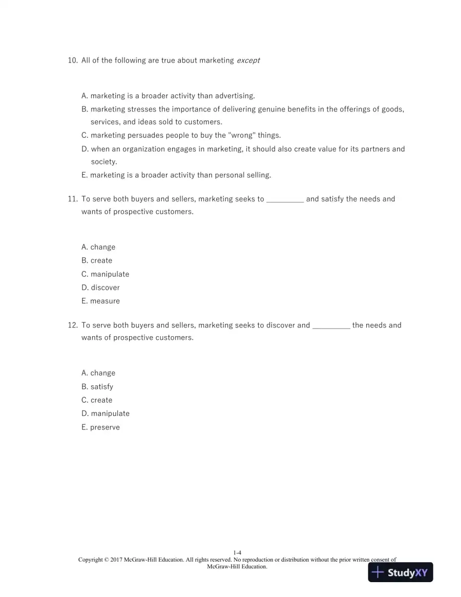 Marketing 13th Edition Test Bank, page 5