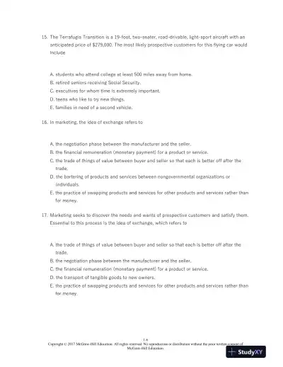 Marketing 13th Edition Test Bank - Page 7 preview image