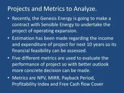 Genesis Energy - Executive Summary On Analysis Of Projects Of Operating Expansion - Page 2 preview image