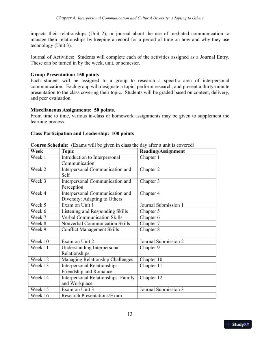 Test Bank for Interpersonal Communication, 7th New International Edition, page 15