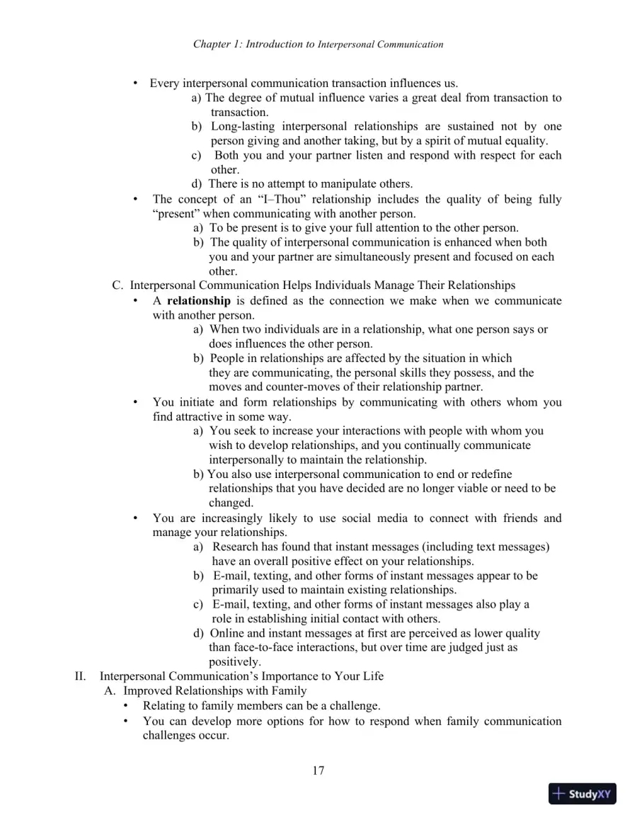 Test Bank for Interpersonal Communication, 7th New International Edition, page 19