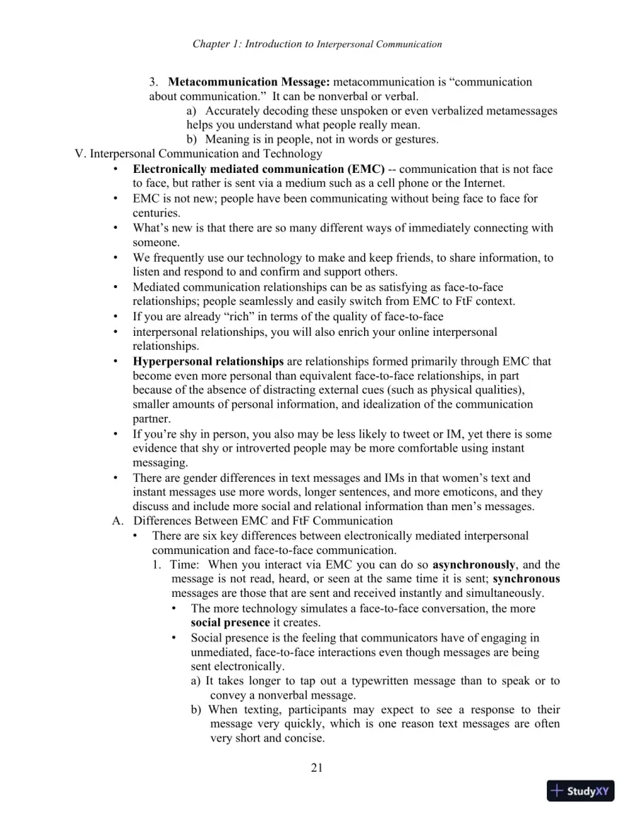 Test Bank for Interpersonal Communication, 7th New International Edition, page 23
