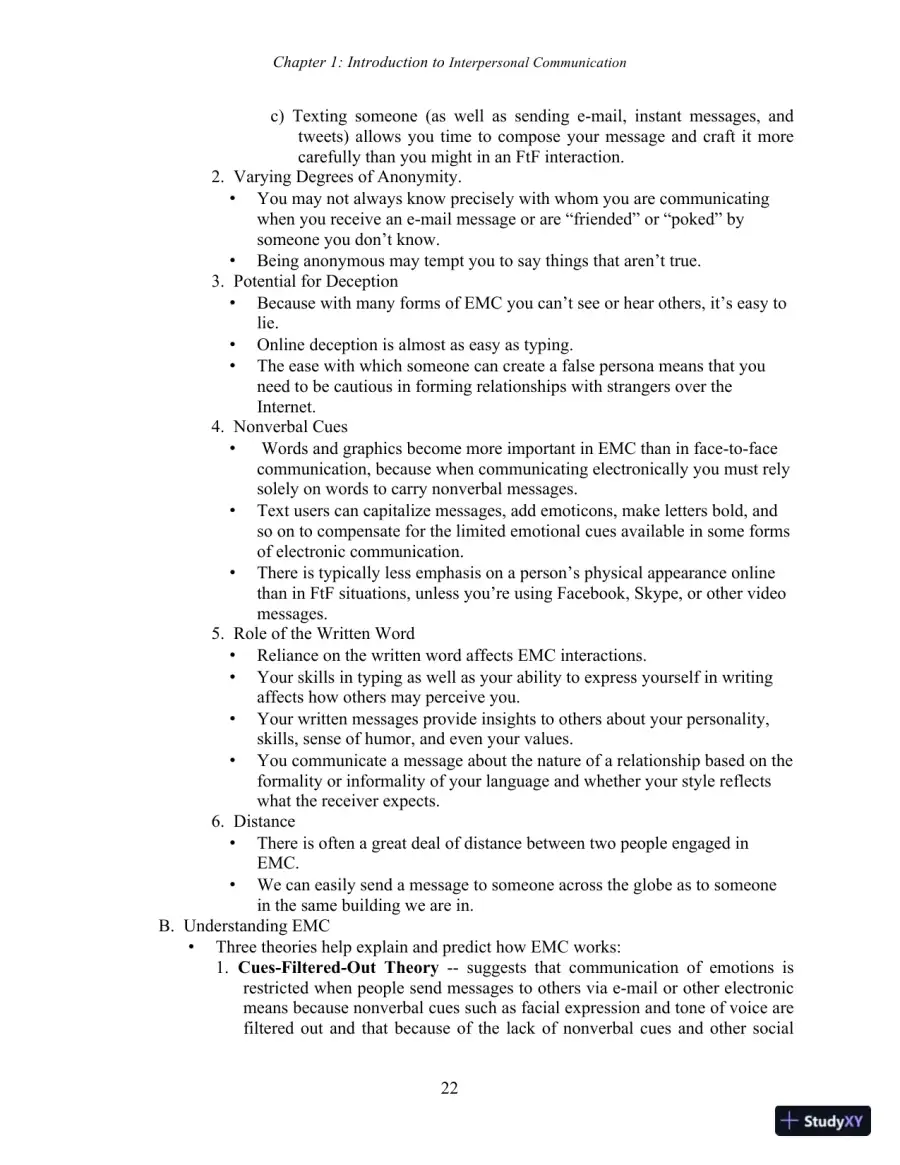 Test Bank for Interpersonal Communication, 7th New International Edition, page 24
