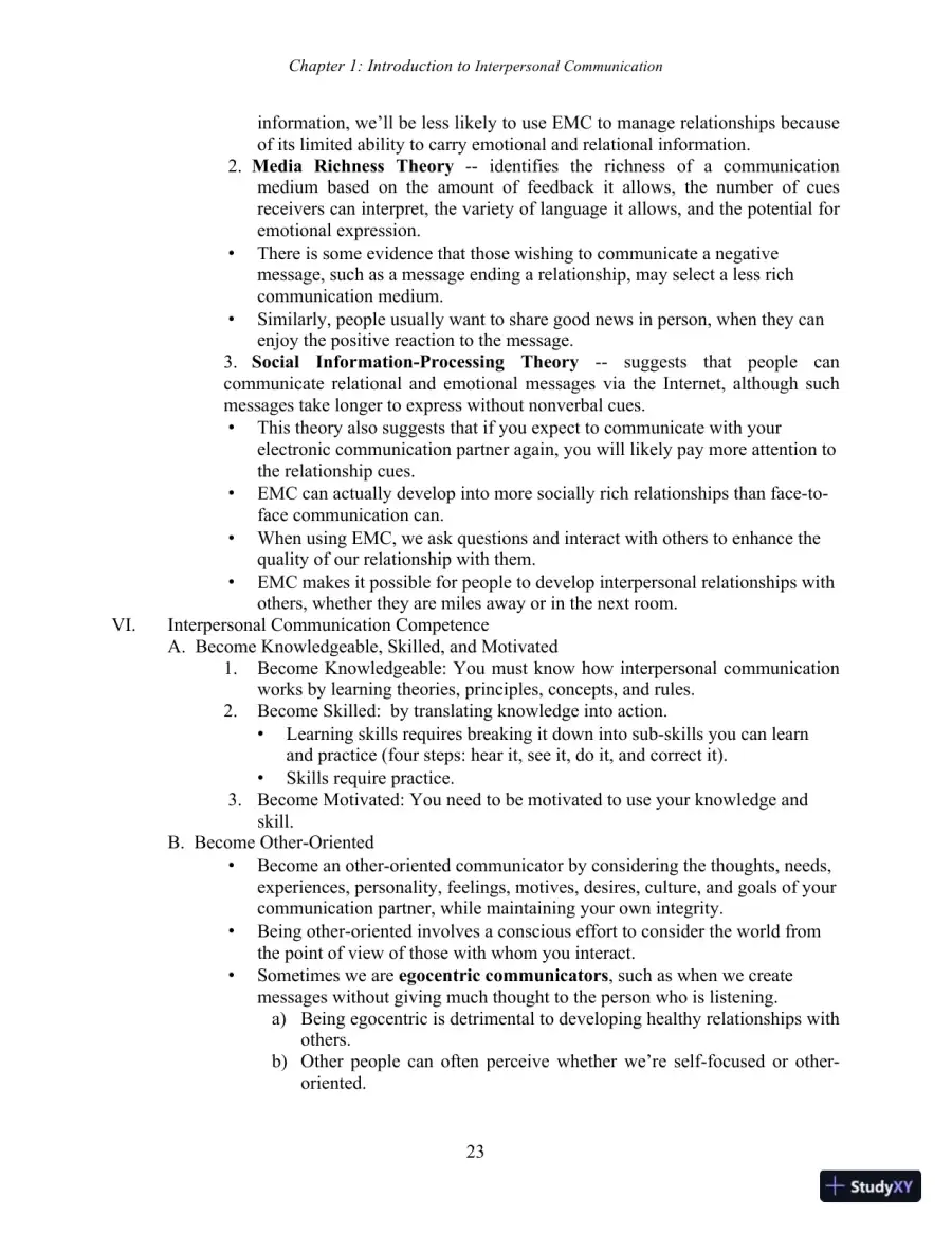 Test Bank for Interpersonal Communication, 7th New International Edition, page 25