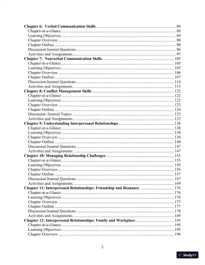 Test Bank for Interpersonal Communication, 7th New International Edition - Page 4 preview image