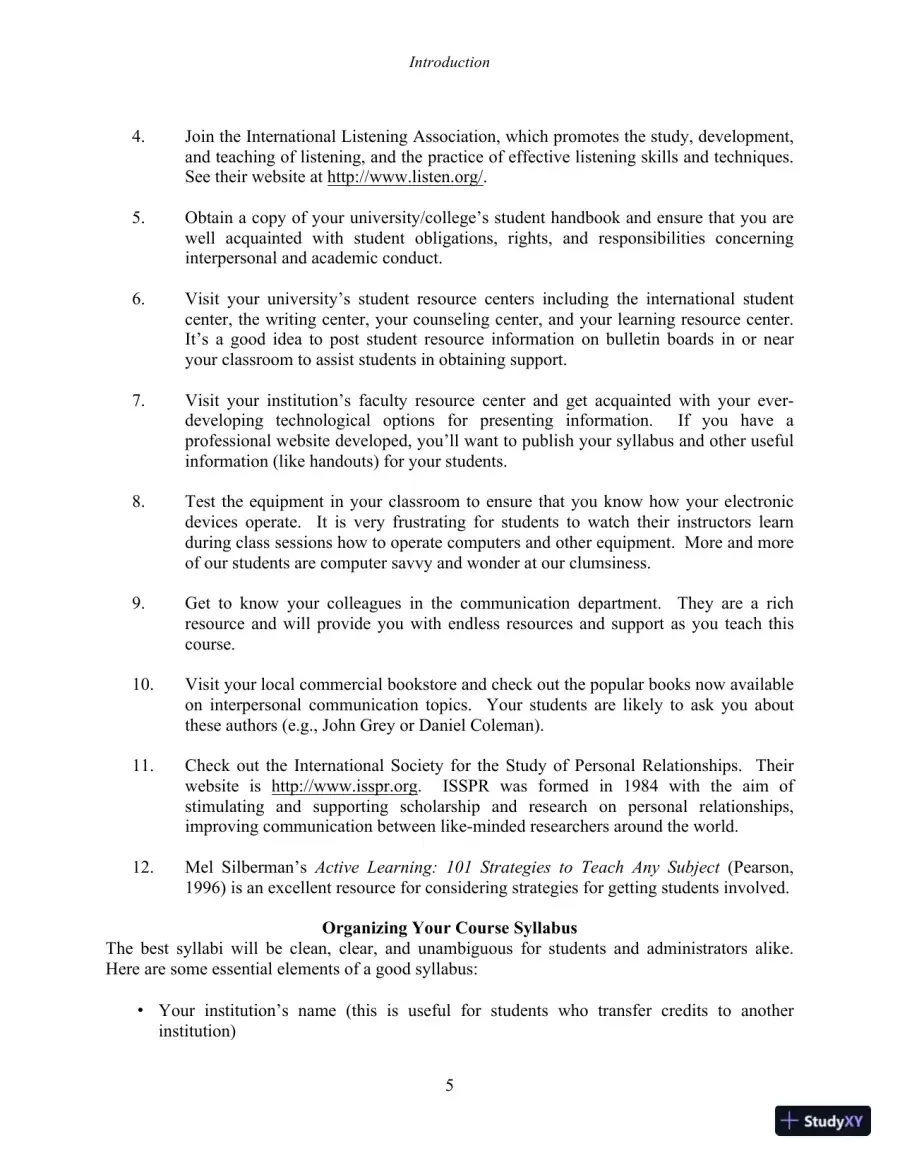 Test Bank for Interpersonal Communication, 7th New International Edition, page 7
