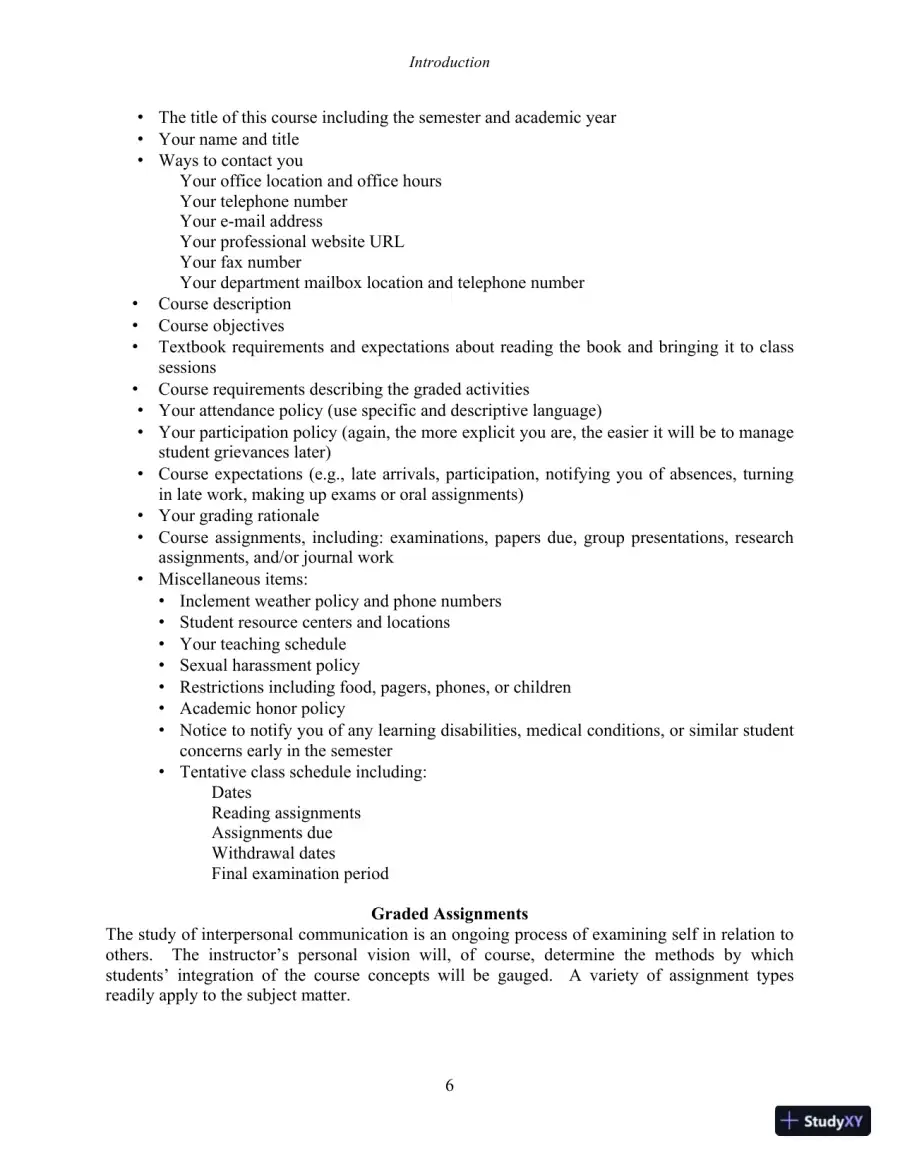 Test Bank for Interpersonal Communication, 7th New International Edition, page 8