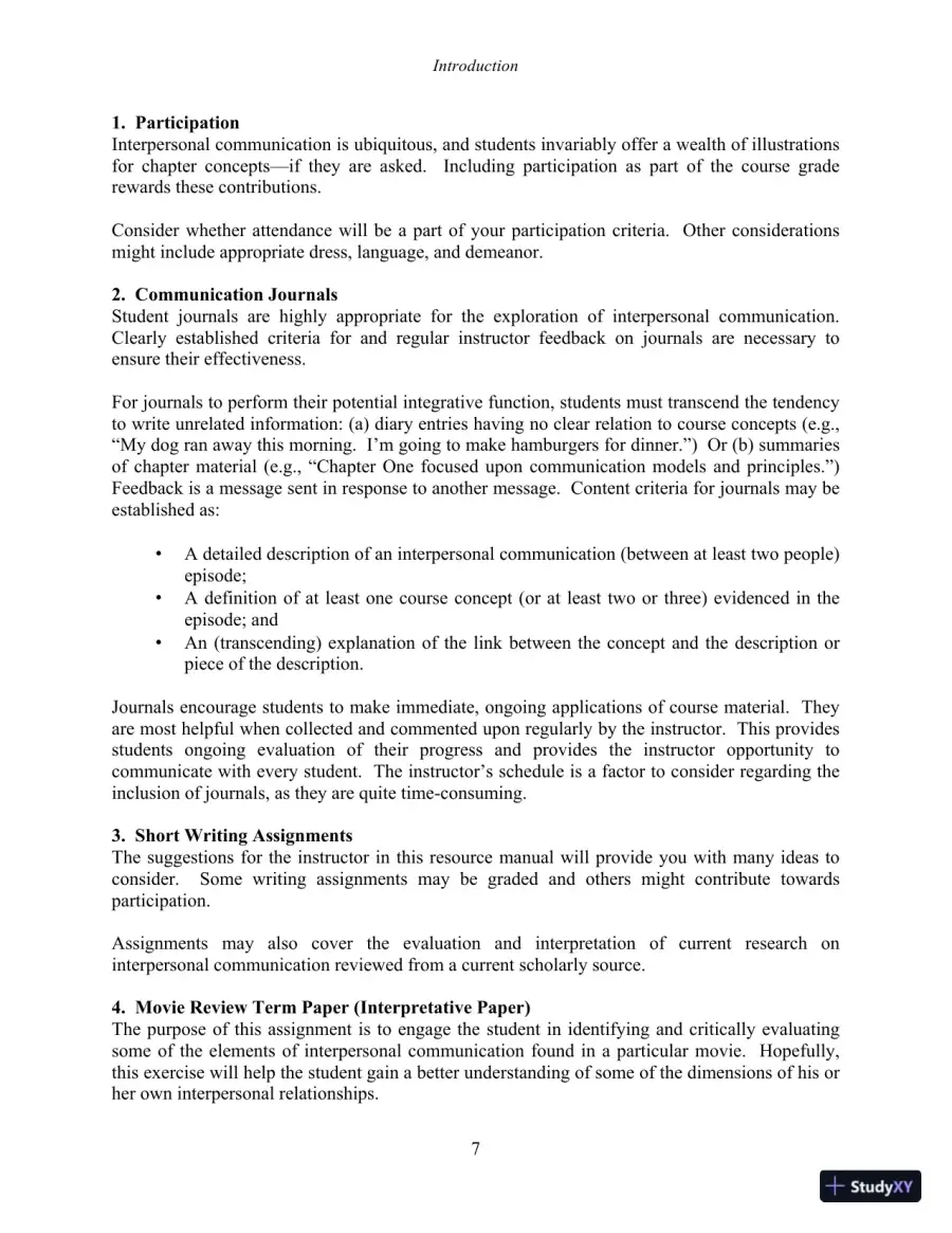 Test Bank for Interpersonal Communication, 7th New International Edition, page 9