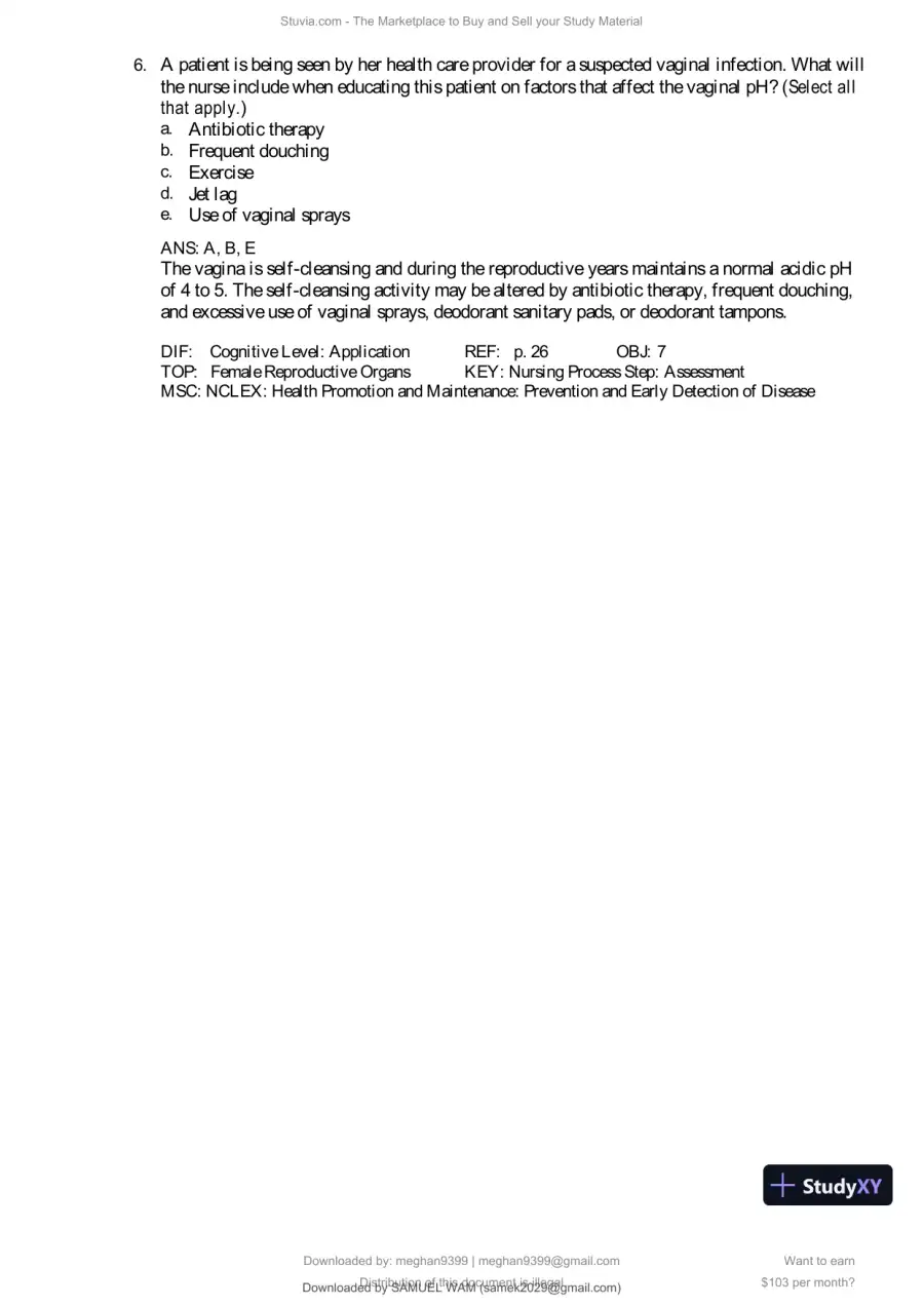Test Bank for Introduction to Maternity and Pediatric Nursing, 9th Edition (Chapters 1-34), page 20