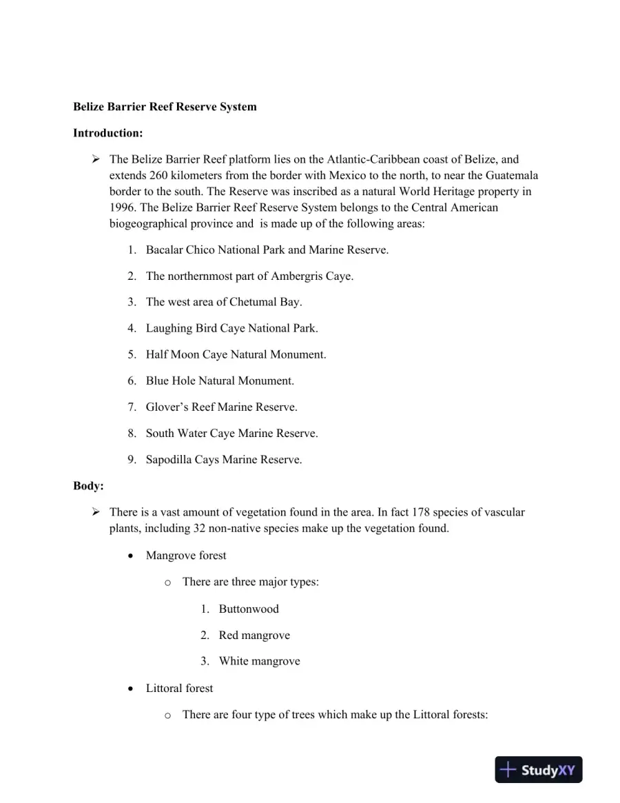 SCI 230 Week 7 Day 5 Checkpoint: UNESCO Research Outline, page 3