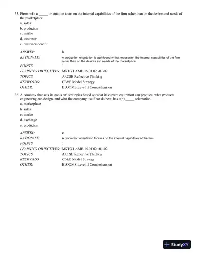 Test Bank For Mktg 8, 8th Edition - Page 15 preview image