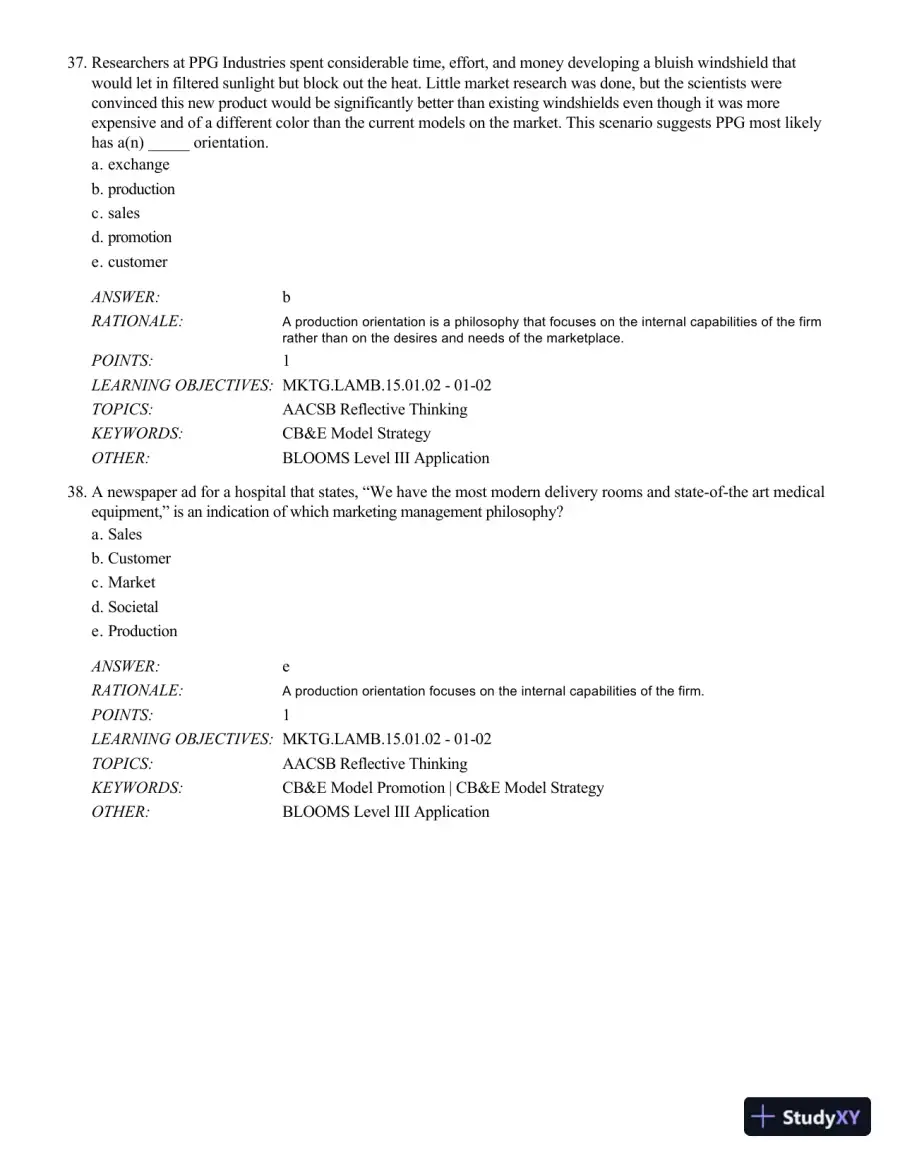 Test Bank For Mktg 8, 8th Edition, page 16