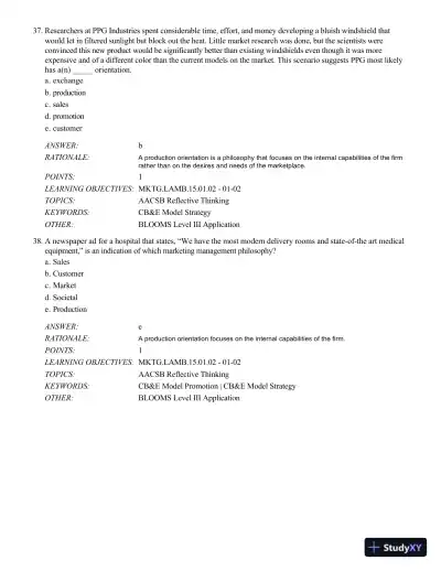 Test Bank For Mktg 8, 8th Edition - Page 16 preview image