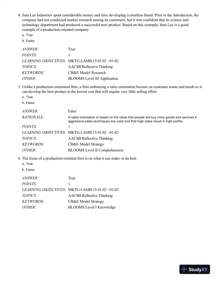 Test Bank For Mktg 8, 8th Edition, page 3