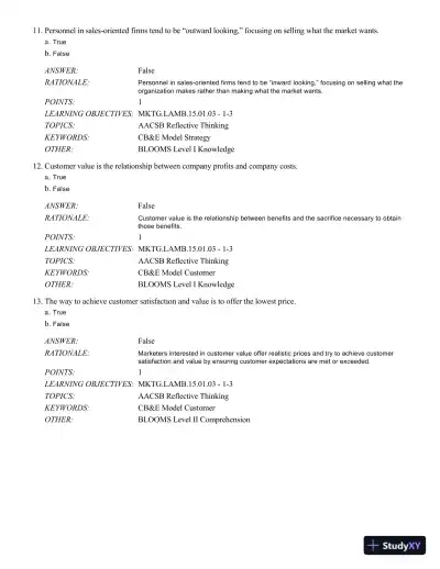 Test Bank For Mktg 8, 8th Edition - Page 5 preview image