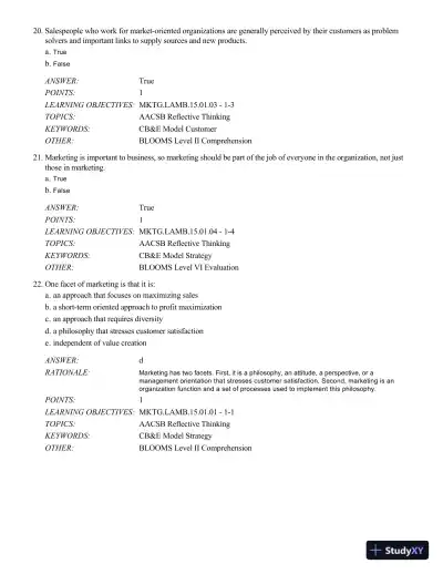 Test Bank For Mktg 8, 8th Edition - Page 8 preview image