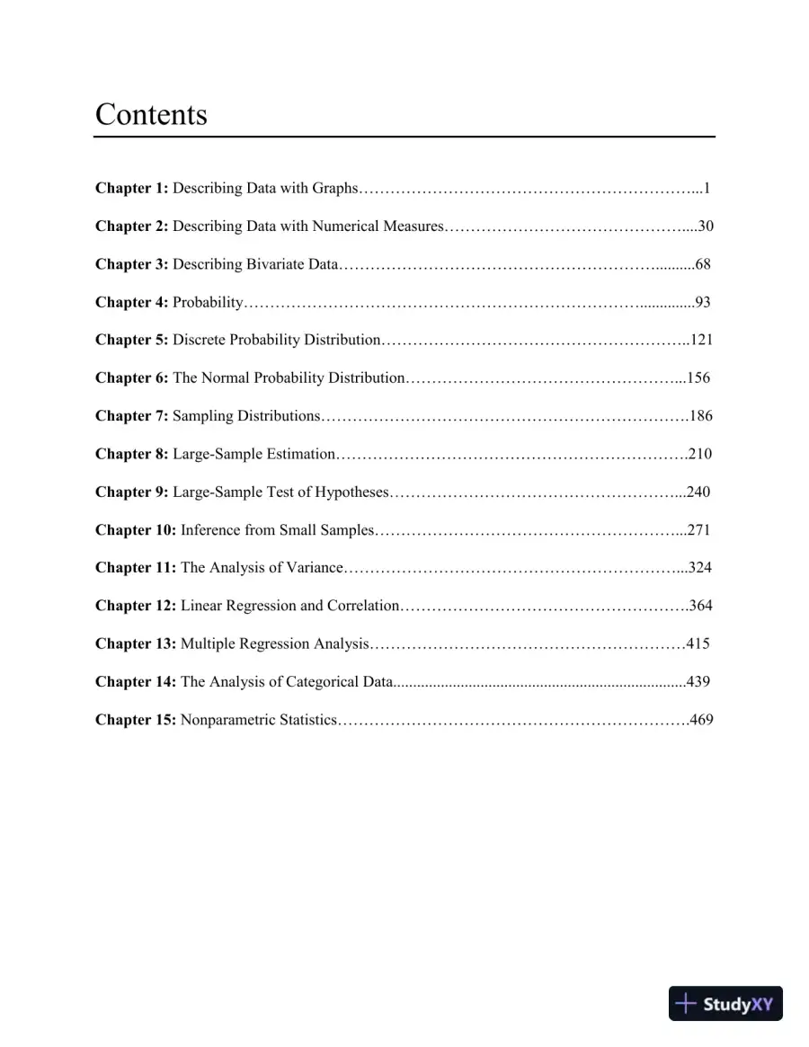 Solution Manual for Introduction to Probability and Statistics, 15th Edition, page 3