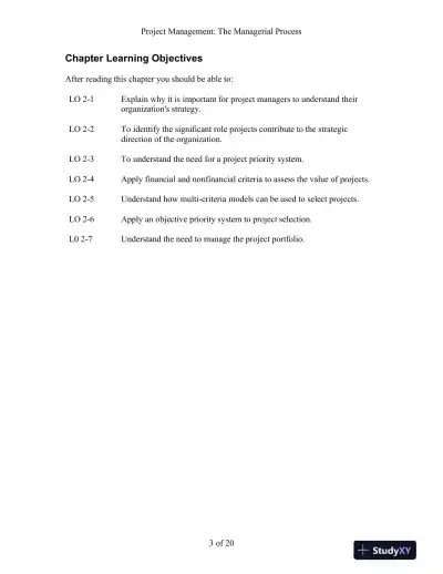 Project Management: The Managerial Process, 7th Edition Solution Manual - Page 13 preview image