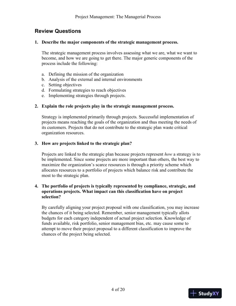 Project Management: The Managerial Process, 7th Edition Solution Manual, page 14