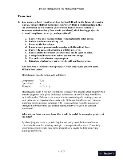 Project Management: The Managerial Process, 7th Edition Solution Manual - Page 16 preview image