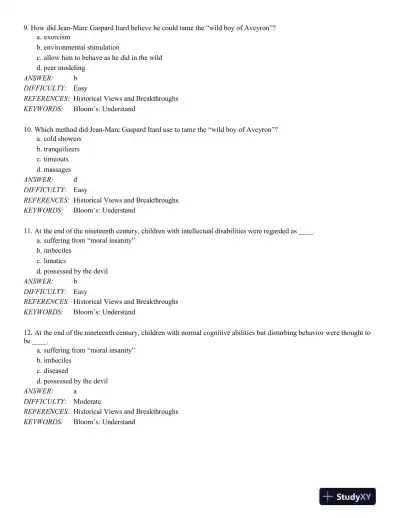 Abnormal Child Psychology 6th Edition Test Bank - Page 4 preview image