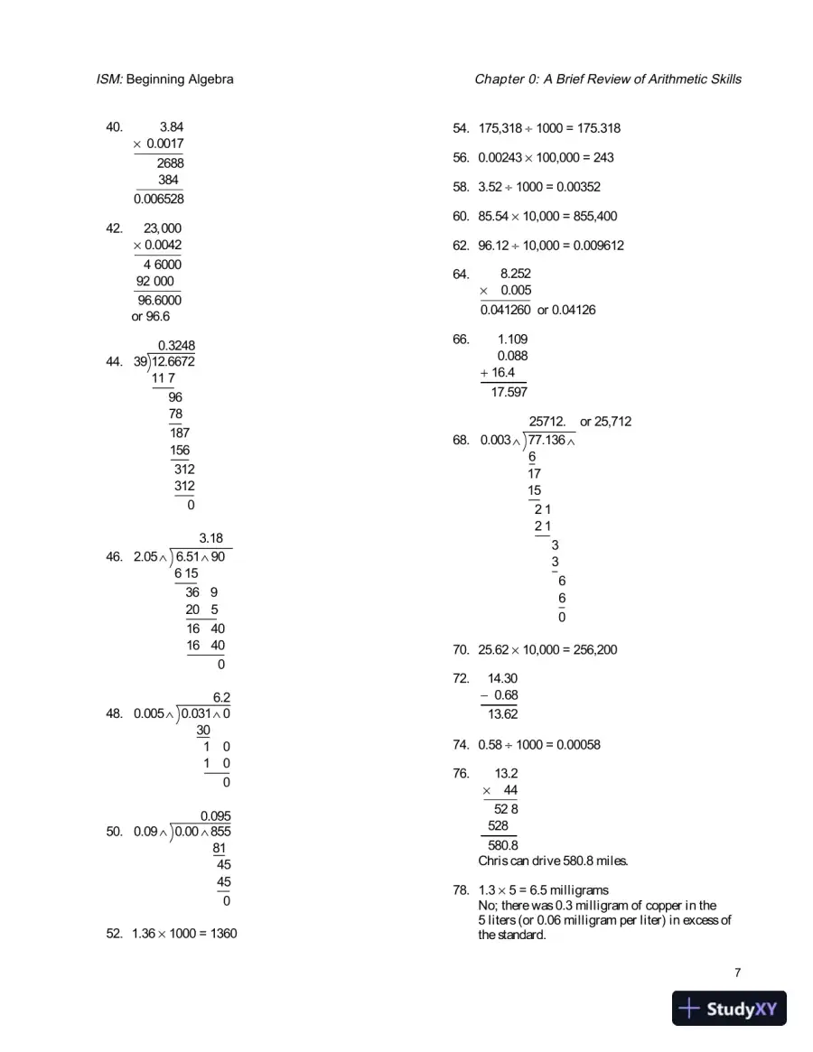 Solution Manual for Beginning Algebra, 9th Edition, page 10