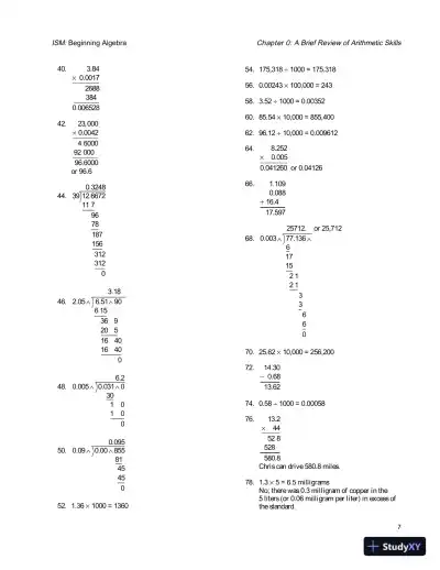 Solution Manual for Beginning Algebra, 9th Edition - Page 10 preview image