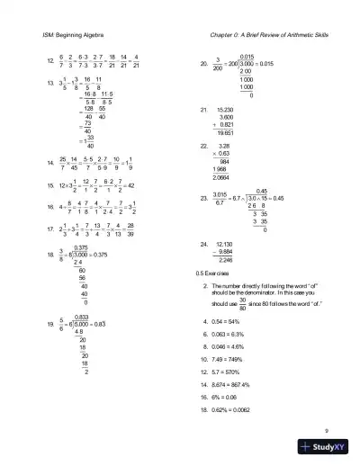 Solution Manual for Beginning Algebra, 9th Edition - Page 12 preview image