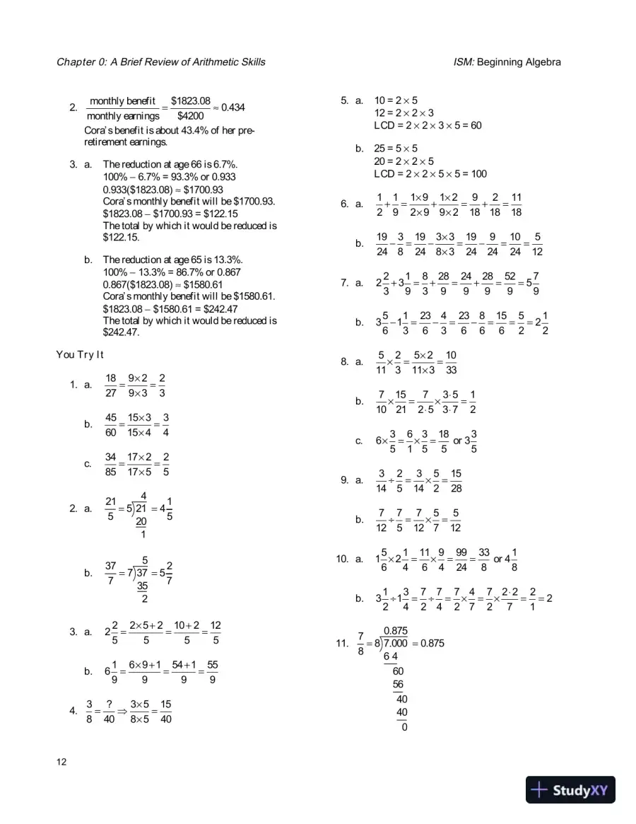 Solution Manual for Beginning Algebra, 9th Edition, page 15