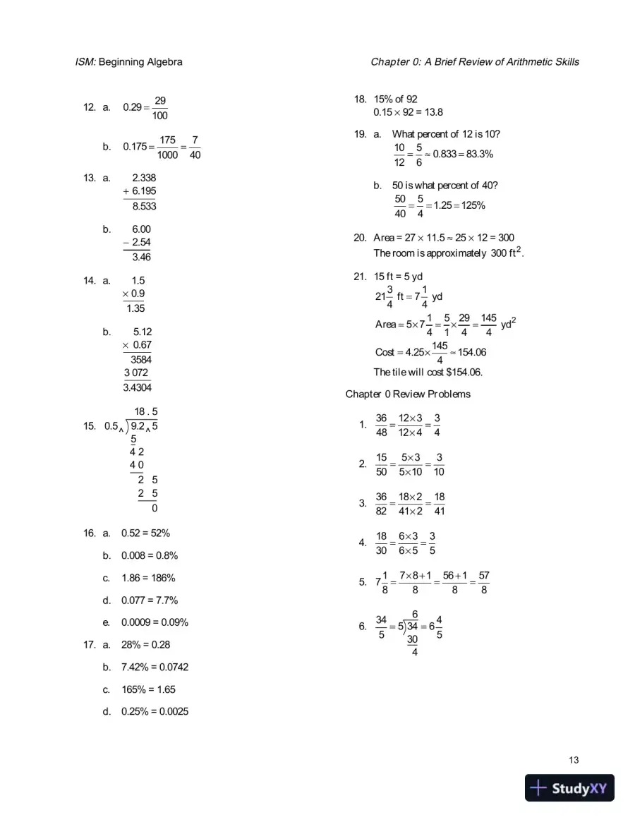 Solution Manual for Beginning Algebra, 9th Edition, page 16