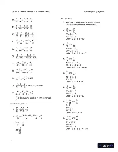 Solution Manual for Beginning Algebra, 9th Edition - Page 5 preview image