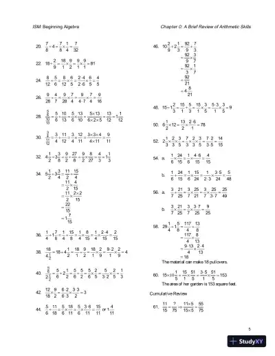 Solution Manual for Beginning Algebra, 9th Edition - Page 8 preview image