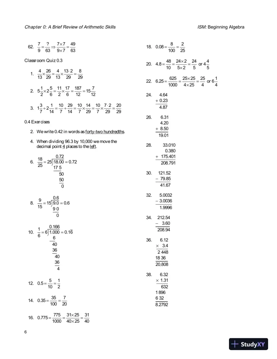 Solution Manual for Beginning Algebra, 9th Edition, page 9