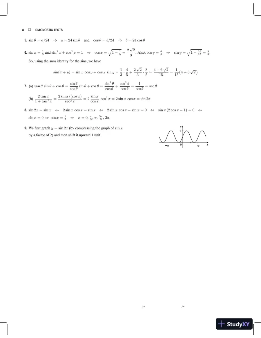 Solution Manual for Biocalculus: Calculus, Probability, and Statistics for the Life Sciences, 1st Edition, page 9