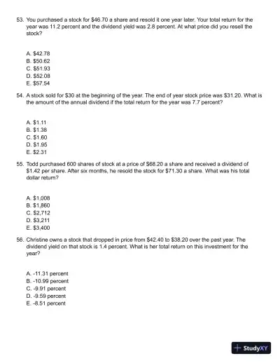 Fundamentals of Investments 5th Edition Test Bank - Page 14 preview image