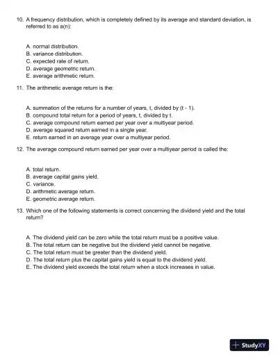 Fundamentals of Investments 5th Edition Test Bank - Page 4 preview image