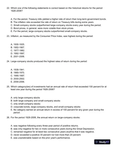 Fundamentals of Investments 5th Edition Test Bank - Page 7 preview image