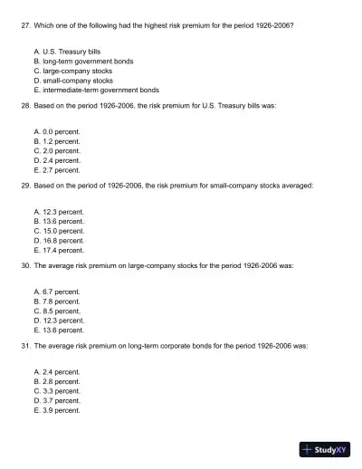 Fundamentals of Investments 5th Edition Test Bank - Page 8 preview image