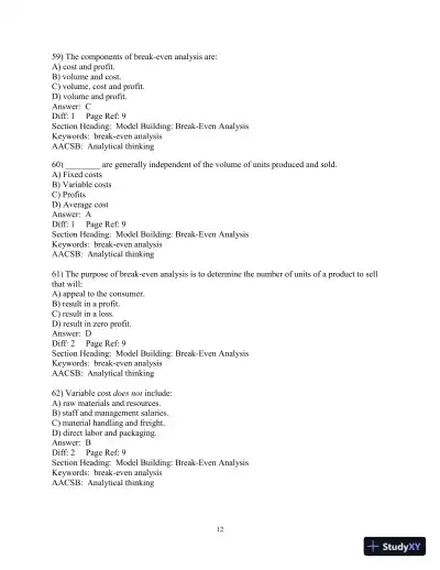 Test Bank for Introduction to Management Science, 13th Edition - Page 13 preview image