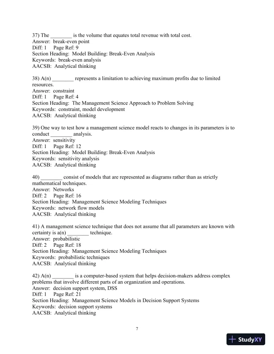 Test Bank for Introduction to Management Science, 13th Edition, page 8
