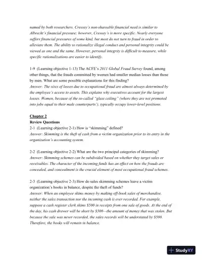 Principles of Fraud Examination 4th Edition Solution Manual - Page 7 preview image