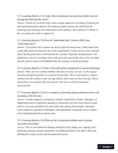 Principles of Fraud Examination 4th Edition Solution Manual - Page 8 preview image