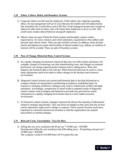Cost Management: Measuring, Monitoring, And Motivating Performance, 2nd Edition Solution Manual - Page 11 preview image