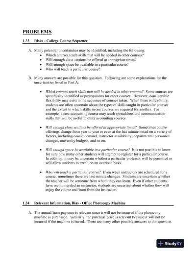 Cost Management: Measuring, Monitoring, And Motivating Performance, 2nd Edition Solution Manual - Page 14 preview image