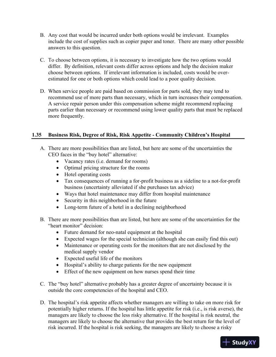 Cost Management: Measuring, Monitoring, And Motivating Performance, 2nd Edition Solution Manual, page 15